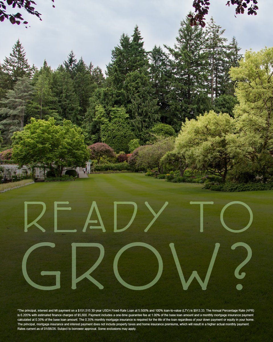 myloanagentD's tweet photo. Dreaming of a bigger backyard? USDA loans make it possible with 0% down* for qualifying applicants! Let's discuss today. https://t.co/FsMtz700LW