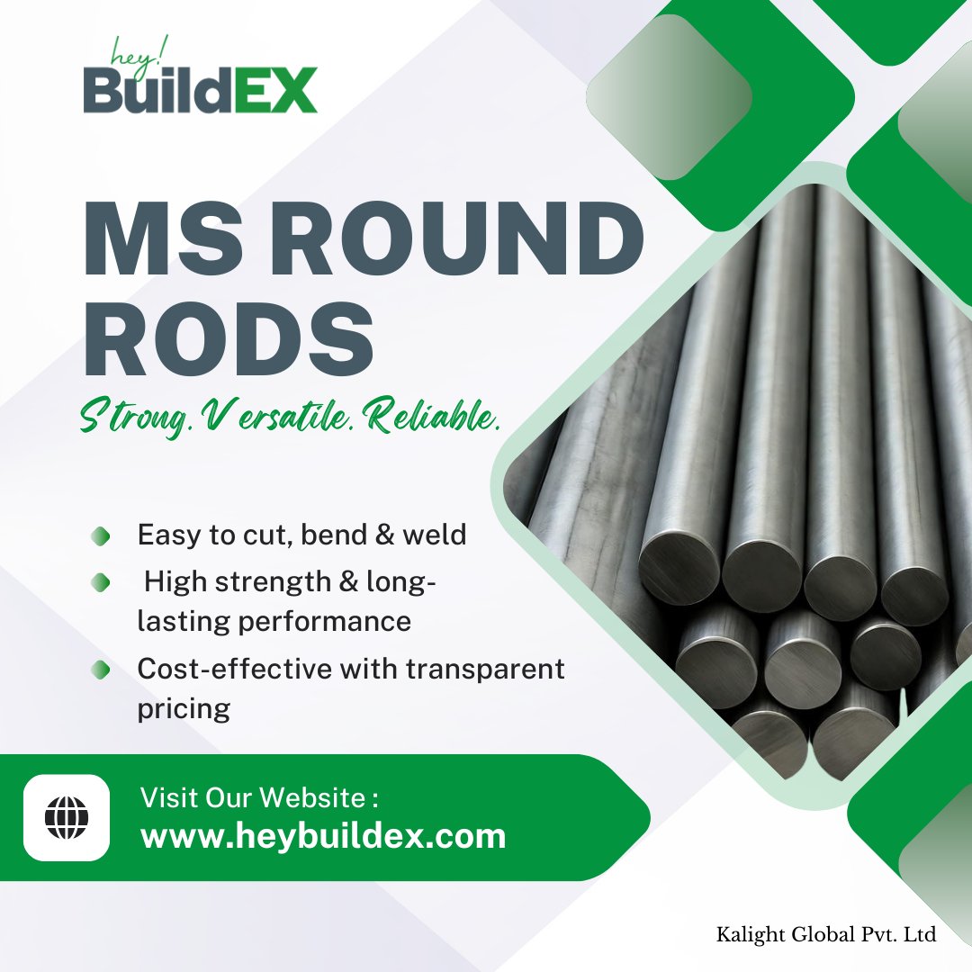 heybuildex's tweet image. Strong. Versatile. Reliable. 💪
Premium MS Round Rods for construction, fabrication &amp;amp; industrial use.
🔗 heybuildex.com/steel/ms-round…
#MSRoundRods #SteelProducts #HeyBuildEX #ConstructionMaterials #IndustrialSteel