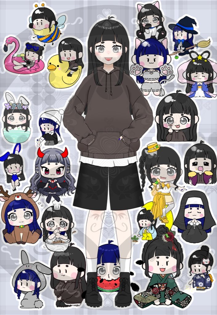 3人目の娘(´ω`) SDもたくさん描かせてくれて ありがとう(*ˊ˘ˋ*) #有償