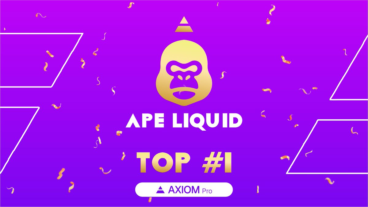 apeliquid_pro's tweet photo. Powering up. $ApeLiquid is now at #1 on AXIOM and picking up speed
https://t.co/V0qKAjsiqm https://t.co/BjhTGmERrf