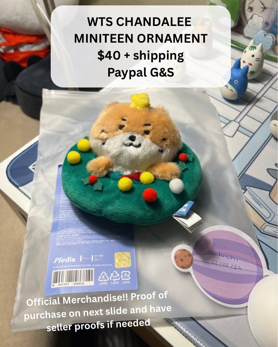 WTS] 1 MINITEEN DINO CHANDALEE PLUSH ORNAMENT BRAND NEW, OFFICIAL