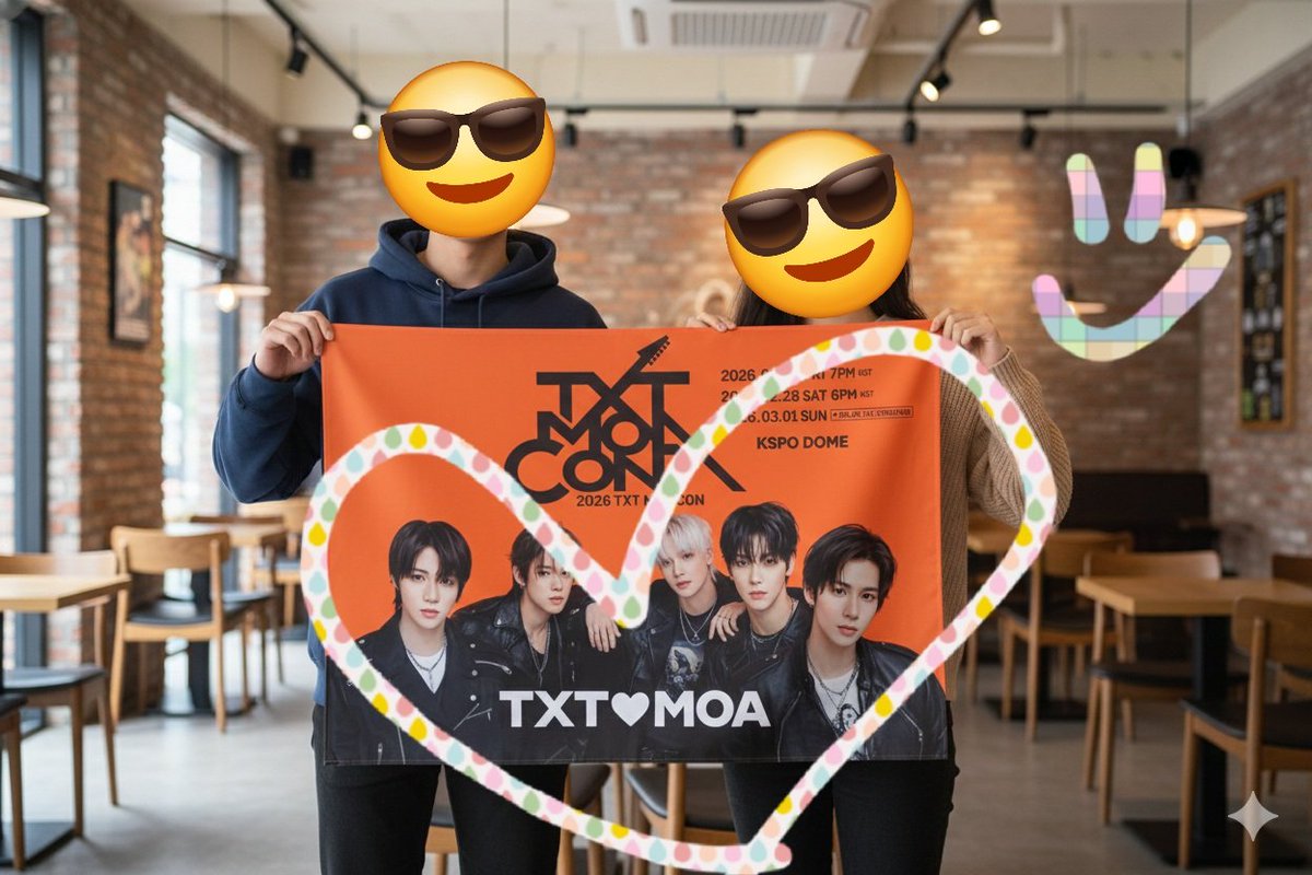 모아콘 앞두고 현수막 제작중
크기고민하느라 ai도움을ㅎㅎ♡ 이제 막콘 취켓만 성공하자😭