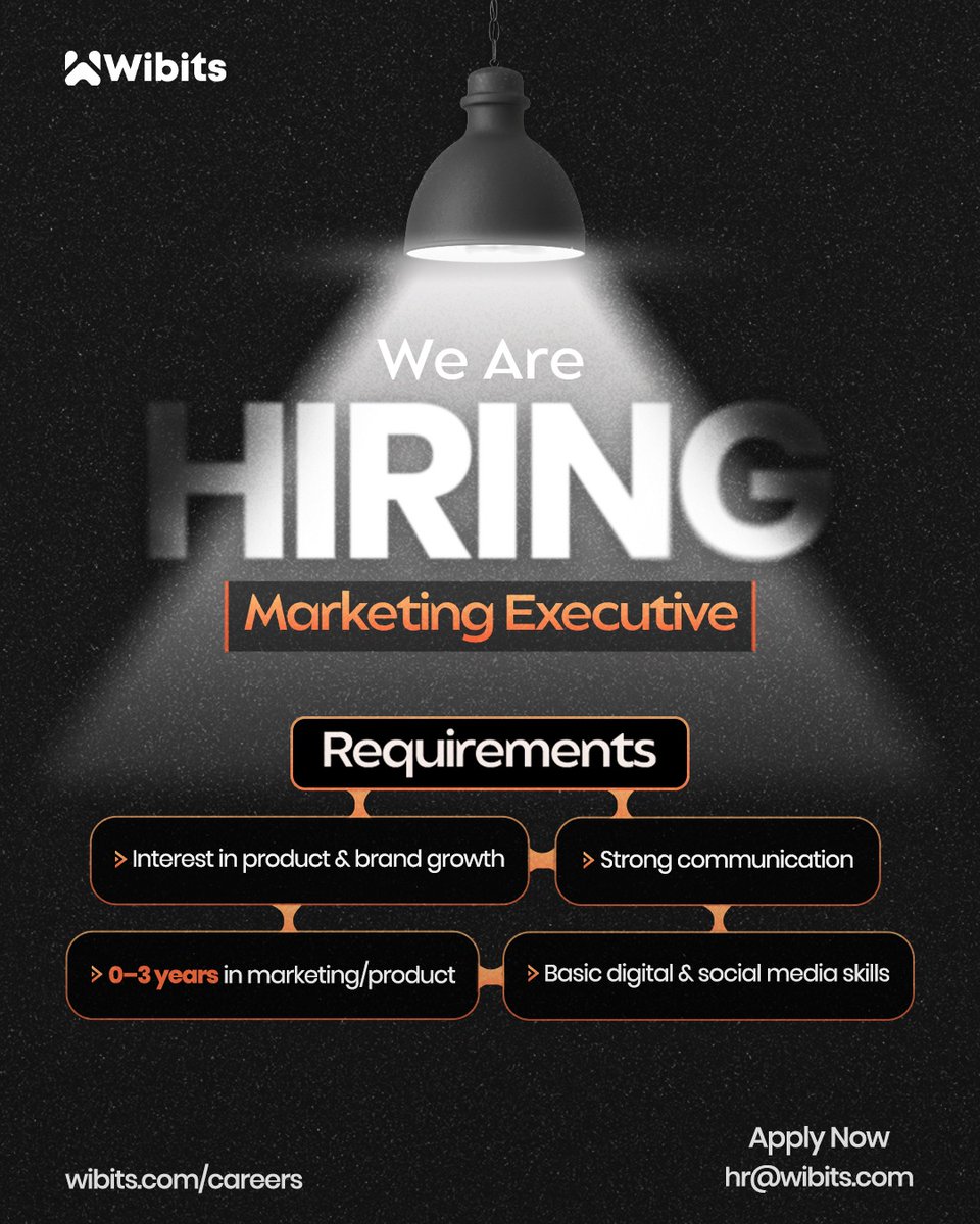 We’re Hiring Marketing Executive | We’re looking for a passionate Marketing Executive to help us grow, promote, and scale the product.
📩Send your resume to hr@wibits.com or Apply directly via LinkedIn: linkedin.com/jobs/view/4371…🚀 #Hiring #Wibits #Scola