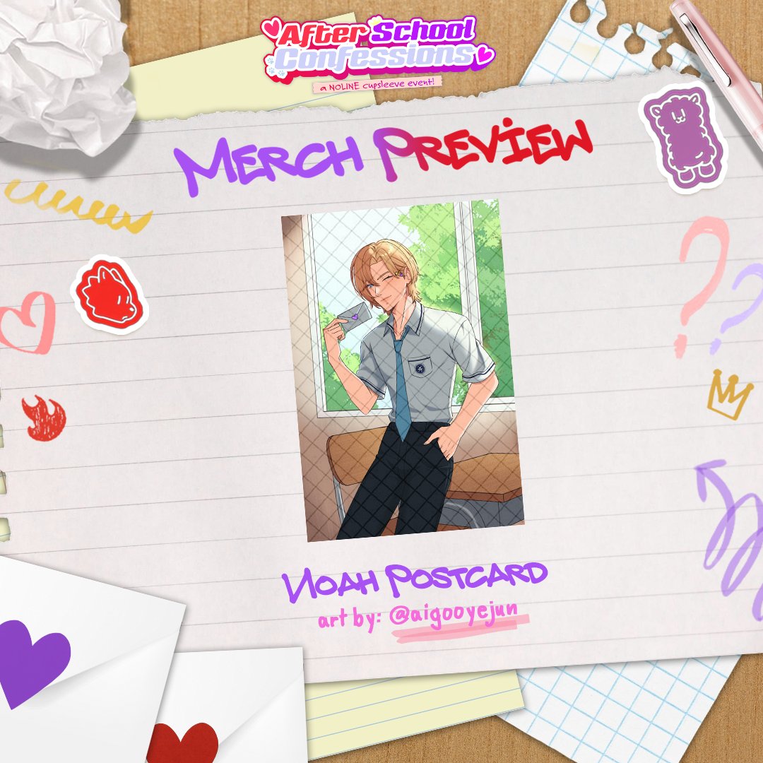 dearplliph's tweet photo. 💌Merch Preview💌

He's waiting inside the classroom. Will his confession end with a sweet success or a bitter heartbreak?💜

Thank you @aigooyejun for your very charming Noah illustration!✨

#AfterSchoolConfessions💌 #PLAVE #Noah https://t.co/tNVThGZmUC