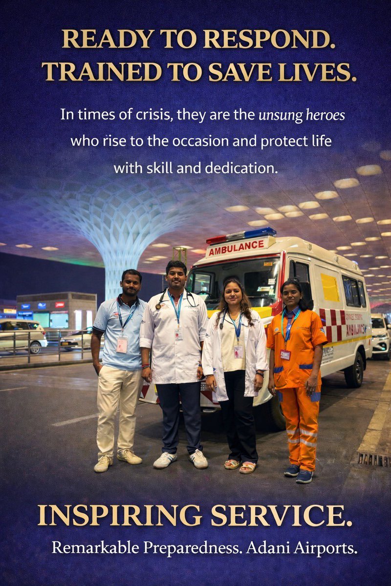 In the early hours outside Mumbai’s international terminal, beneath the glow of the iconic canopy, four airport professionals stood beside an ambulance — the quiet conclusion to an extraordinary morning.

Just hours earlier, their swift intervention ensured the safe delivery of a