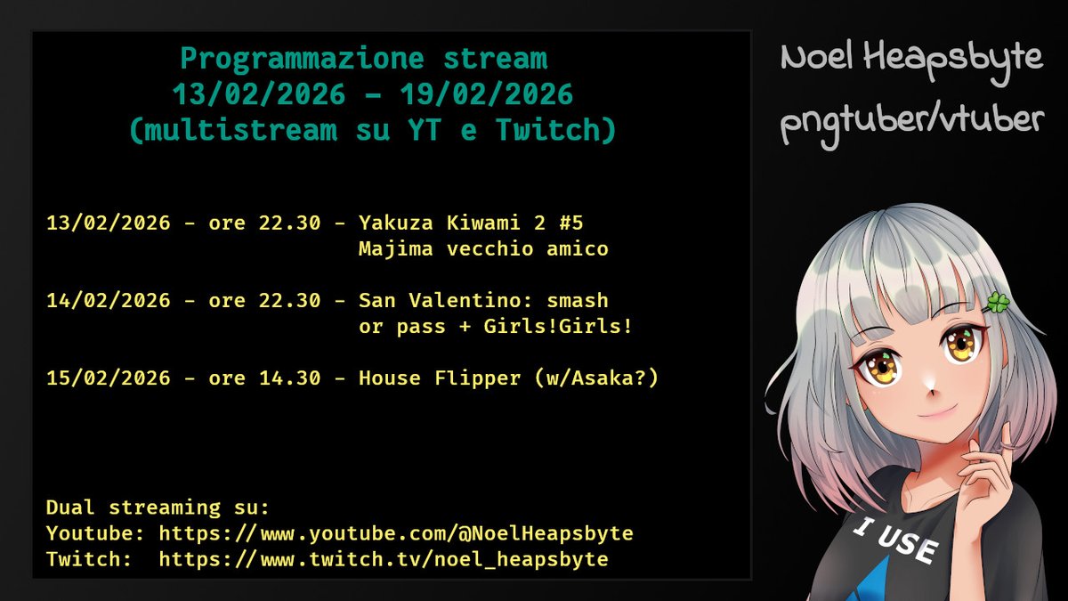 E' arrivato il giorno che meno mi si adatta (San Valentino) che vedrò come passare in stream! E si continua Yakuza Kiwami 2, più un post-san valentino con House Flipper