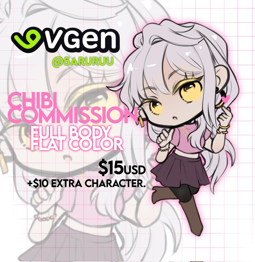 Also open for Soft Chibi commissions! 

vgen.co/5aruruu/servic…

[ Shares appreciated 🩷 ]

#VGen | #VGenComm |  #VGenOpen