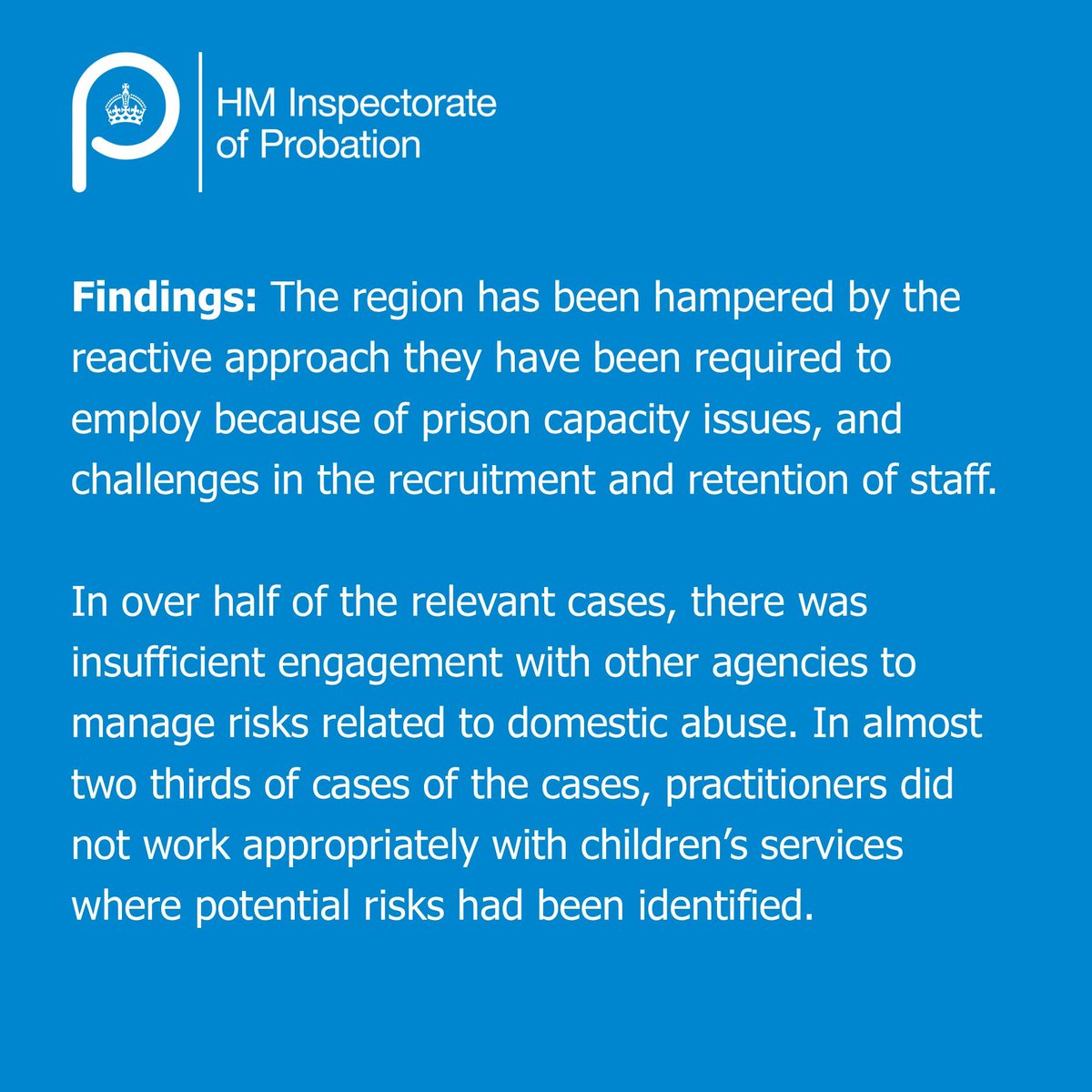 HM Inspectorate of Probation tweet media