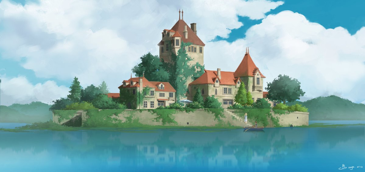 Scene atmosphere illustrations by previously taught students. （4）