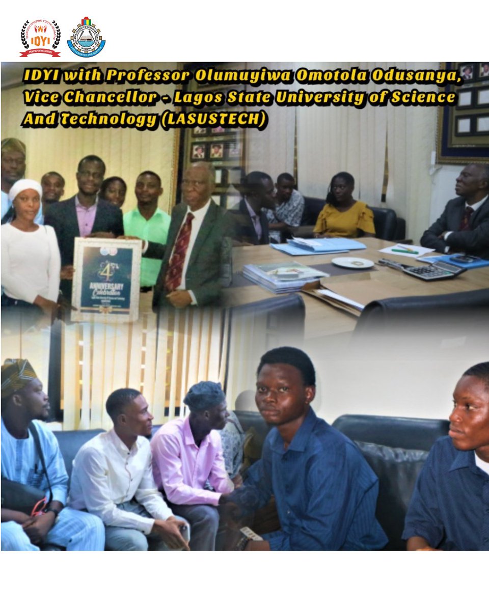 APPRECIATION MESSAGE TO THE VICE CHANCELLOR

The Leadership of Ikorodu Division Youth Initiative (IDYI) sincerely expresses its profound appreciation to the Vice Chancellor of Lagos State University of Science and Technology LASUSTECH for the warm reception and support.