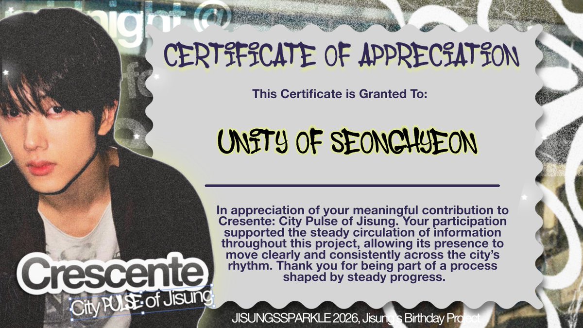 ⠀ 
🛹📰 … / We, <a href="/UnityofSeong/">𝖴𝖮𝖲 ͏͏</a>, sincerely thank <a href="/JISUNGSSPARKLE/">빛나는 세계... 𝗝𝗜𝗦𝗨𝗡𝗚 🐹</a> for extending the invitation to collaborate as a media partner for 𝗖𝗿𝗲𝘀𝗰𝗲𝗻𝘁𝗲: 𝗖𝗶𝘁𝘆 𝗣𝘂𝗹𝘀𝗲 𝗼𝗳 𝗝𝗶𝘀𝘂𝗻𝗴 celebration. May our paths cross again on future occasions! 
⠀