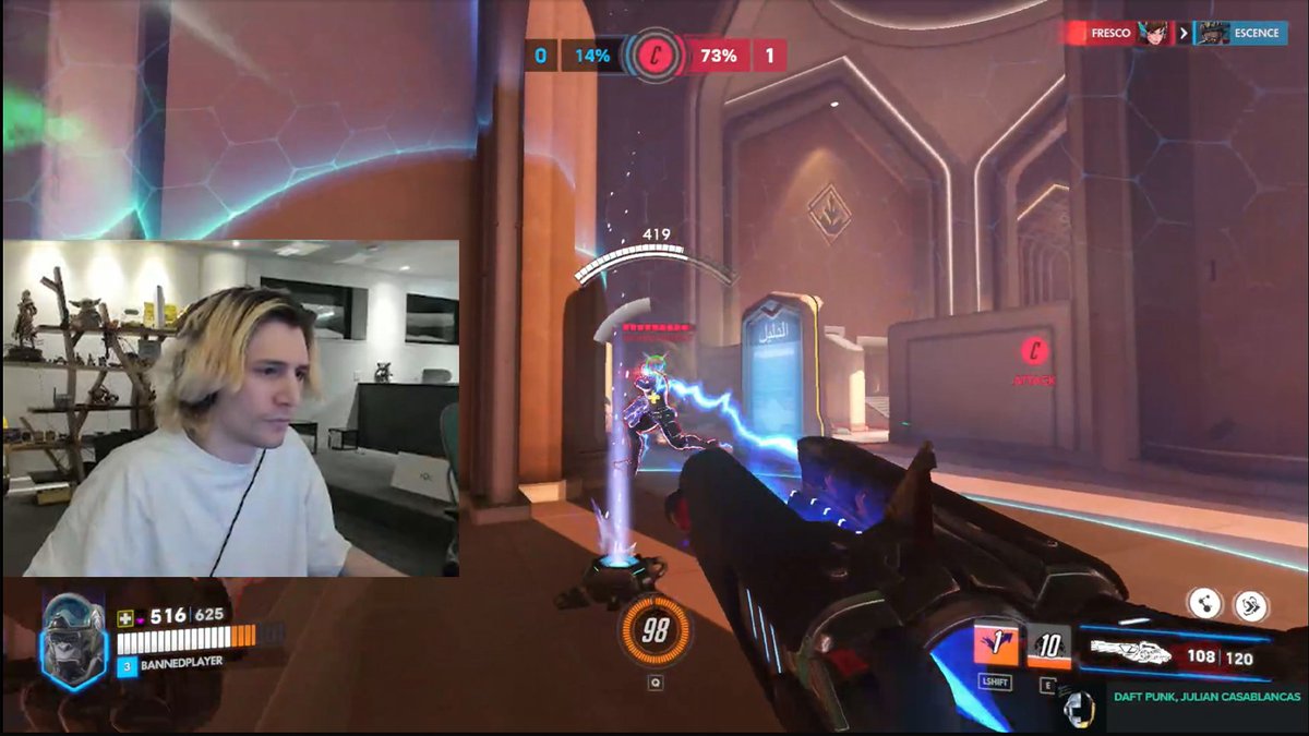 kick's tweet photo. xqc playing overwatch in big 2026 https://t.co/PxogDpfJq3