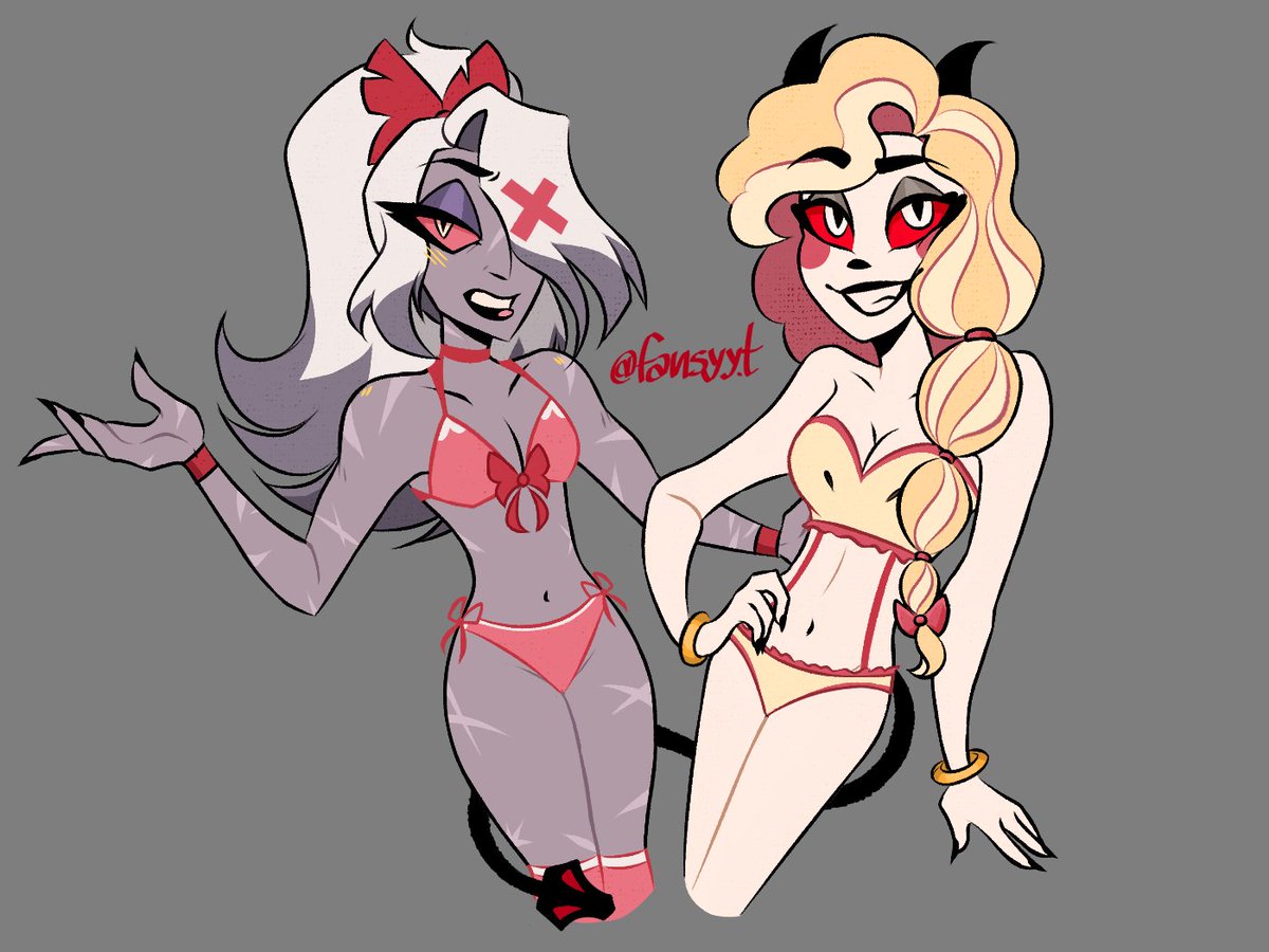 Fansyy7's tweet photo. Does this count as Valentine's day themed(?

#CharlieMorningstar #vaggiehazbinhotel https://t.co/IAfDKfkXes
