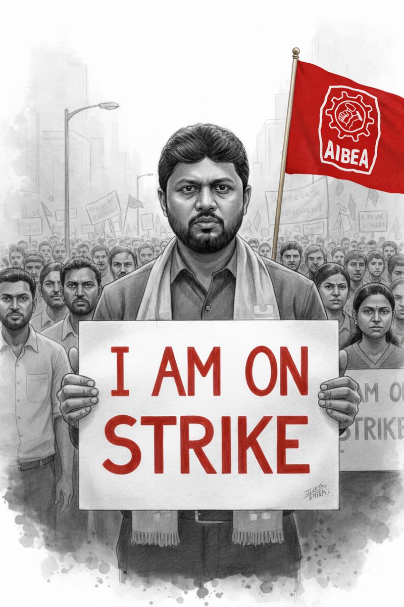 #AllIndiaGeneralStrike

🚩 I am on Strike along with  250 Million Workers &amp; Farmers of India🚩 

#BharatBandh 
#NationalGeneralStrike
#CTUstrike
#AIBEA