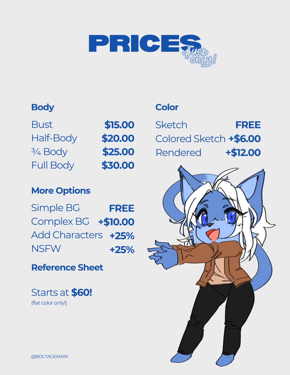 boltagemain's tweet photo. COMMISSIONS ARE OPEN!

There are about ten commissions slot!

(Please read the rules below before you start commissioning first!) https://t.co/ymXsFOjmdA