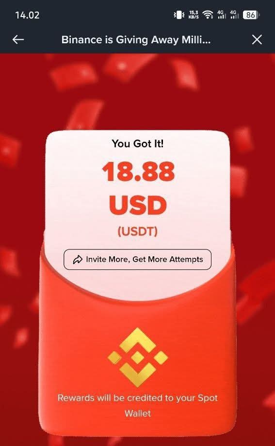 0x_AlphaHunter's tweet photo. @binance Red packet for Lunar New Year 2026
Free moneyyyy
Join now for 1 free entry: https://t.co/IjzELLvAig https://t.co/s3TsnCM71J