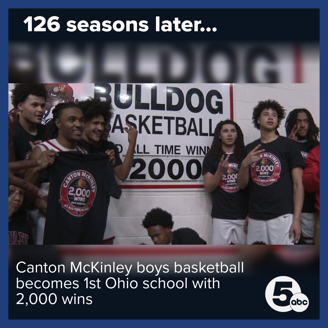 Tuesday night, a 64-59 victory for Canton McKinley boys basketball against Hoover cemented the Bulldogs as the only school in Ohio history with 2,000 all-time victories.