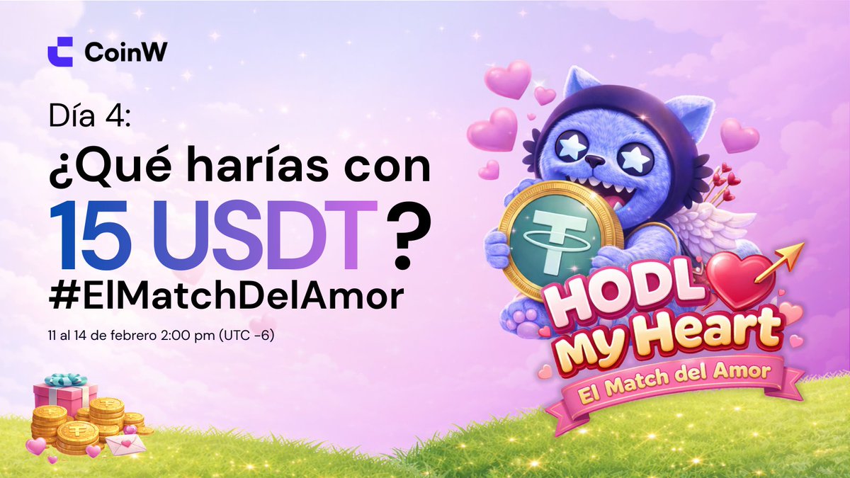 💘 HODL MY HEART: EL MATCH DEL AMOR 💘
😂 Dinámica día #4: “Con 15 USDT yo…”

Queremos tu respuesta más cute / intensa / chistosa 😮‍💨💘

💰 Premios:
✨ 3 ganadores - 15 USDT cada uno ✨ 

✅ Cómo participar

1️⃣ Comenta este tweet completando la frase:
“Con 15 USDT yo…” 
2️⃣ Añade