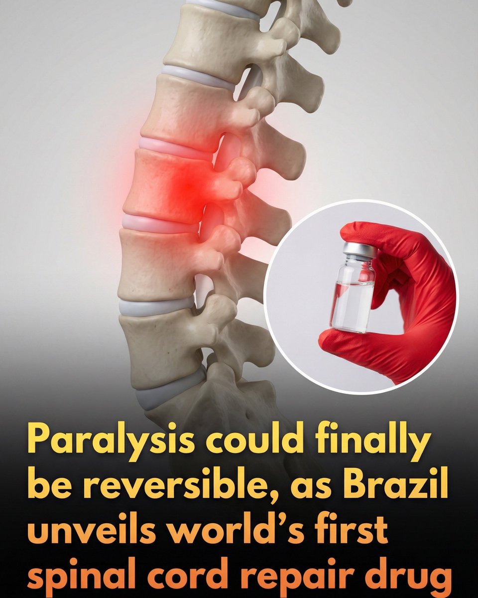 🚨: A breakthrough drug made from placental protein is moving to human trials.

And it has the potential to reverse paralysis and regenerate spinal cord connections.
