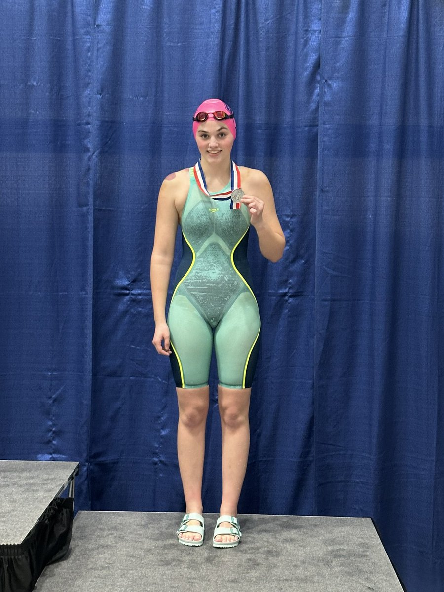 With another great race Emma Nicotra places 2nd in the 100 Breast! Eleanor Kiehl 10th and Isabella Karatsoupa 15th