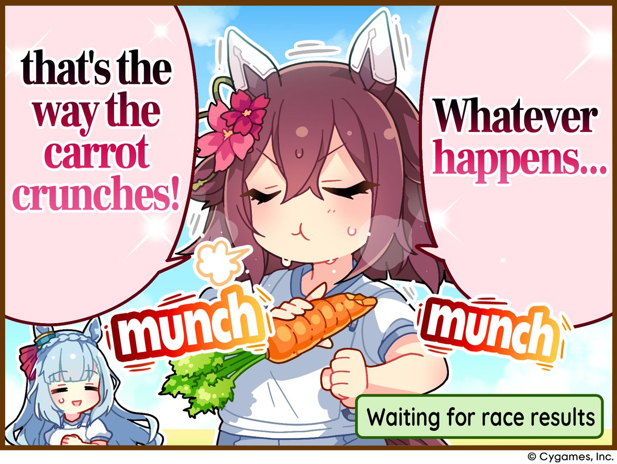 📖 One-Panel Comic 📖

Sakura Chiyono O
You Know What They Say 🥕

#Umamusume