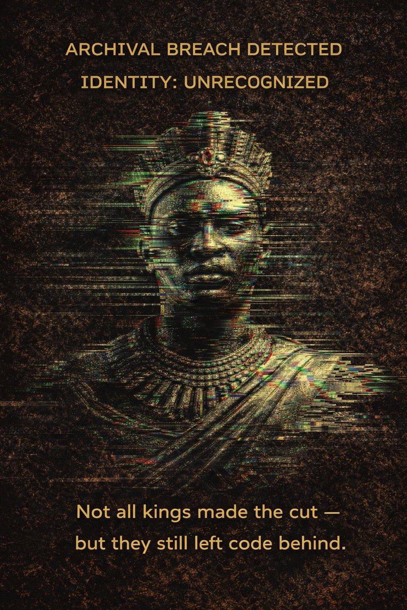 yeboofficial1's tweet photo. They erased our names from scrolls.
They redacted our lineage.
They said there was no record.

But the code never forgets.
It lingers in glyphs, stone, and memory. #yebo #YEBOsystem #GlitchedKings #Node01 #zuluerror404 https://t.co/FakIQdmFJ0
