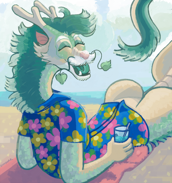 Ms Paint comm for <a href="/YachtRockDragon/">Bara🔜small local meets</a> 💙💚🐲