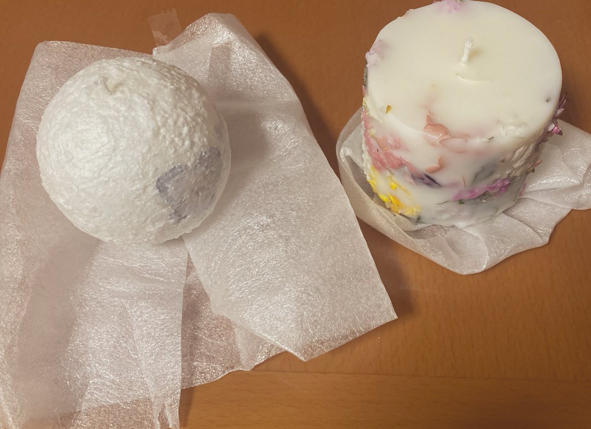 Happymarichon's tweet photo. キャンドル作りが初めてでも、ゆたぴのワークショップなら安心🕯✨
丁寧に教えてくれて、可愛いキャンドルが完成♡
��ーちゃんのアイシングクッキーもクオリティ高すぎ&可愛すぎ😍
癒しとときめきが詰まった最高の体験でした💐
▶︎あたし作
楽しかったです☺️✨
#ぱんちゆたか #アマブレ #HALMI https://t.co/KWD40HAhaM