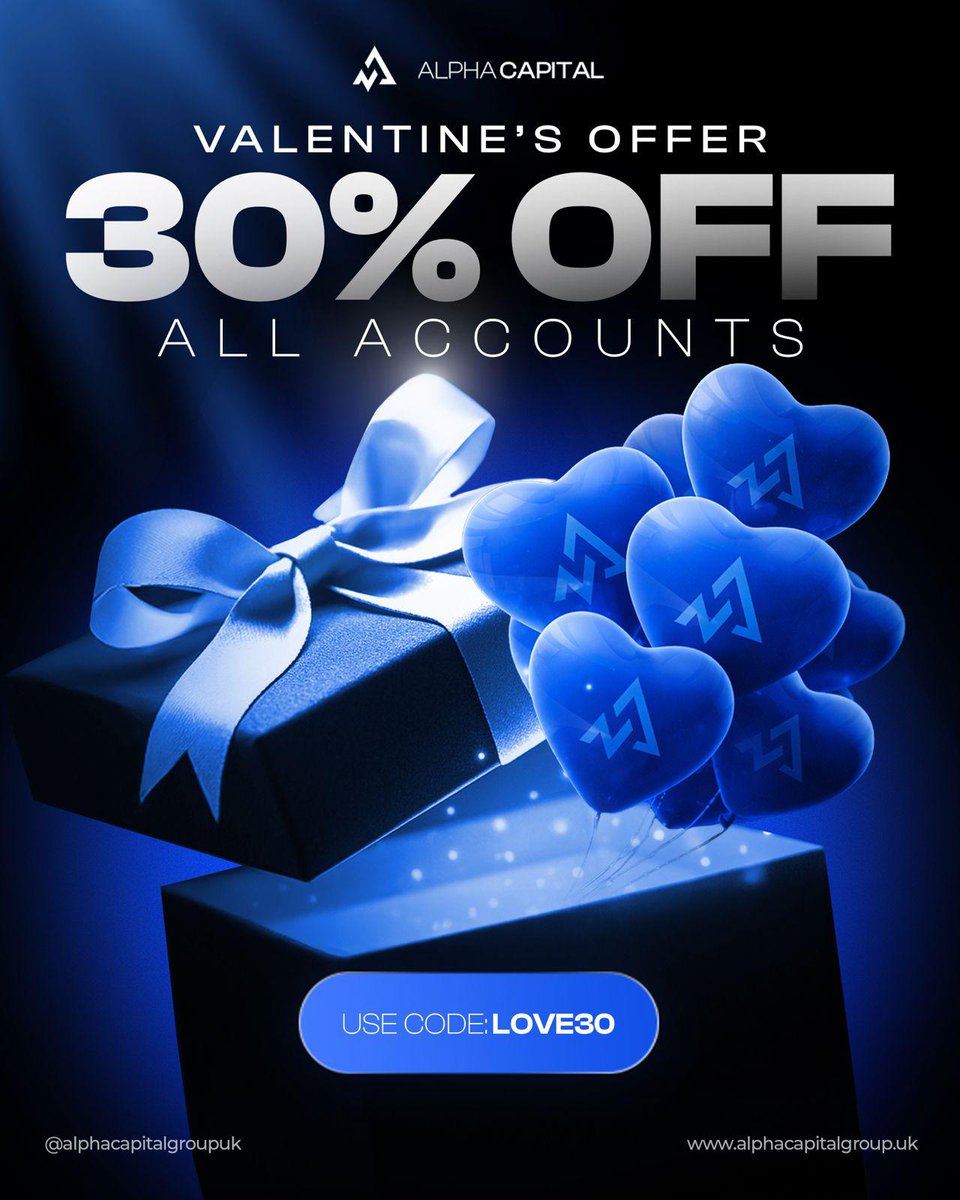Love is in the air at <a href="/AlphaCapitalUK/">Alpha Capital Group</a> 💘

Coupled up or solo? It doesn’t matter. We’re here to be your perfect Valentine 😉

Enjoy a lovely 30% OFF on all account types!

Use code LOVE30 and treat yourself to a lovely date with Alpha🫶

Sign up here: app.alphacapitalgroup.uk/signup/Eyven