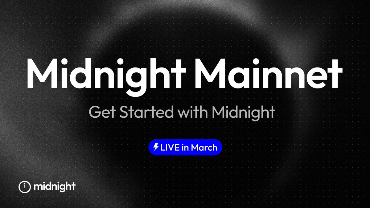 Midnight mainnet is coming.

On the #ConsensusHK stage, we shared that Midnight mainnet will officially go live before the end of March. This marks a major milestone and the beginning of a live, production network designed to support early applications built around selective