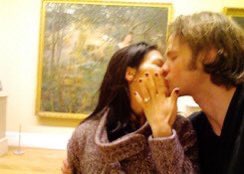 astrewinchester's tweet image. Cutest fan fact ever: Jared proposed to Gen at a museum in front of their favorite painting 💗