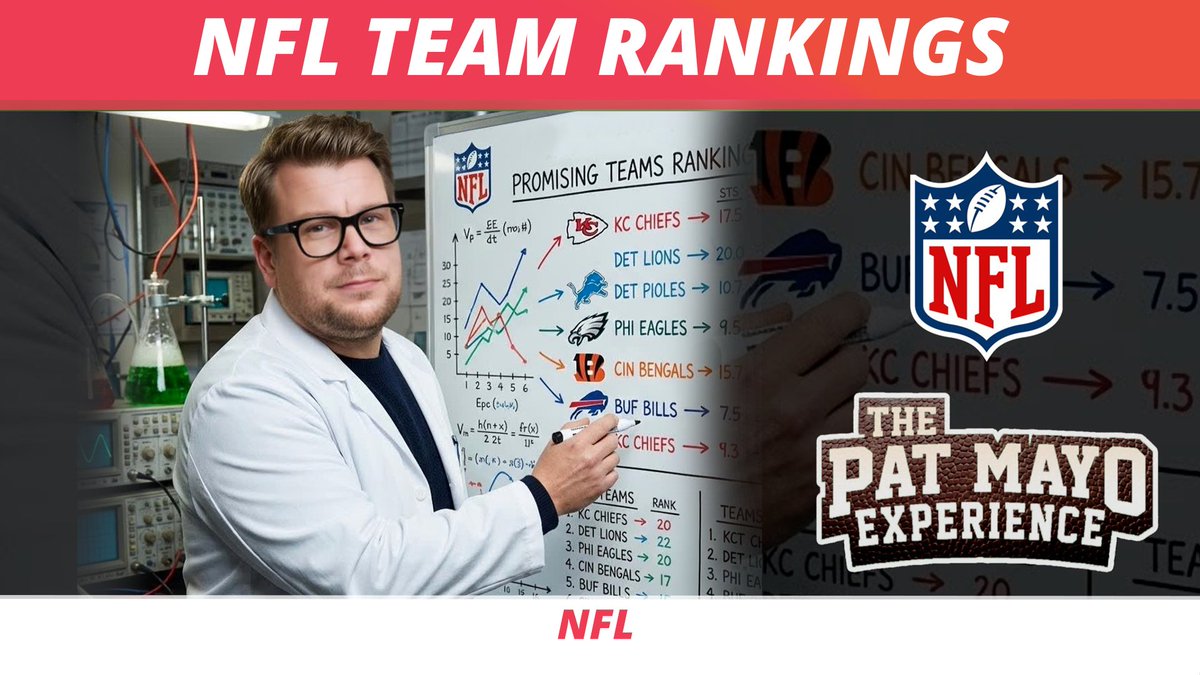 ThePME's tweet photo. TOMORROW... the world's most scientific NFL POWER RANKINGS c/o @gfienberg17 https://t.co/B9bRoDMOTt