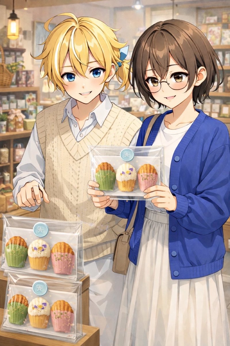 友チョコ交換会参加してましたー！ シロと💛で用意したのはマドレーヌ！ バレンタインにマドレーヌを送るのは「もっと仲良くなりたい」という意味があるそうです🫶🎀
素敵なチョコレートを沢山いただいて最高に幸せな交換会でした！なやさん開催ありがとうございましたー！！🍓🩷