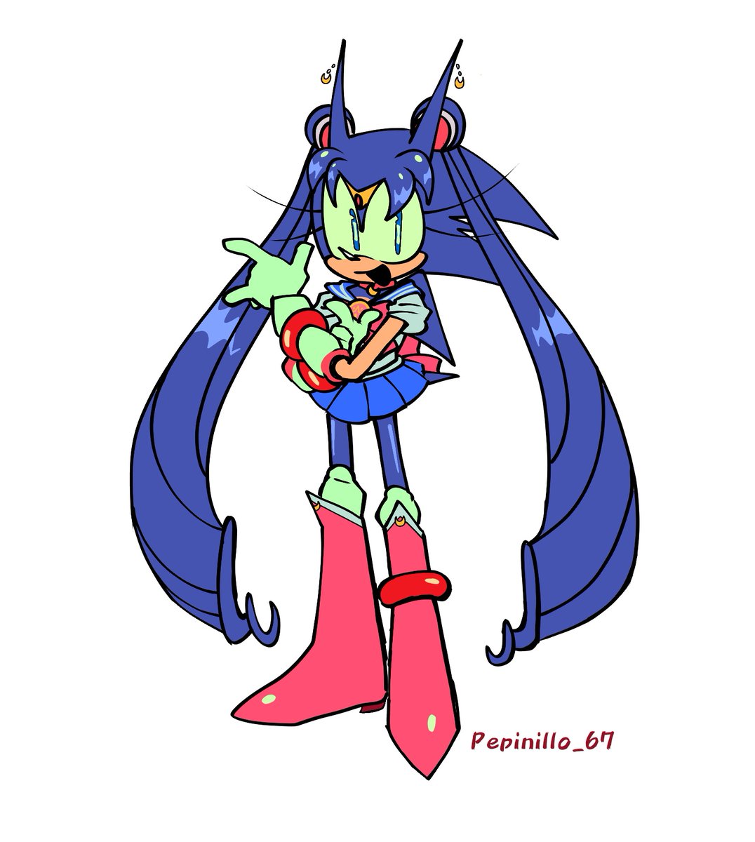 Pepinillo_67's tweet image. Something about her looks strange, maybe it's her new haircut? (⁠ꏿ⁠﹏⁠ꏿ⁠;⁠)

#rewritesweep #rewritesonic