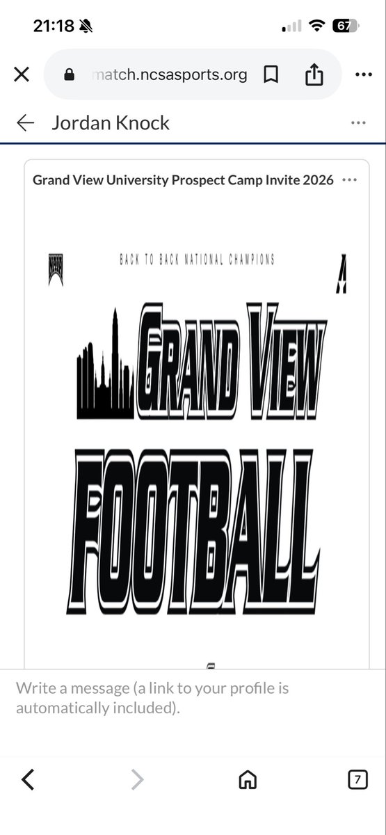 IKeebaugh88403's tweet photo. Thanks for the camp invite @KnockJordan @GVVikingFB @Tos93 https://t.co/tuVdlZdFlF