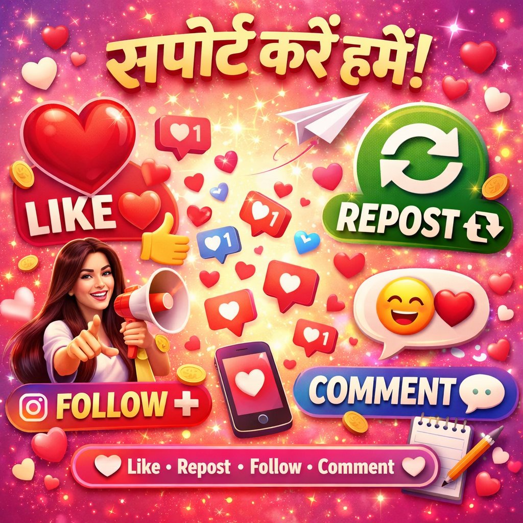 Post dekh ke chup चाप मत निकल जाना 👀
Dil se LIKE ❤️ ठोक दो
Dost ko REPOST 🔄 कर दो
FOLLOW ➕ करके family join कर लो
Aur COMMENT  में Present mam लगा दो 😂