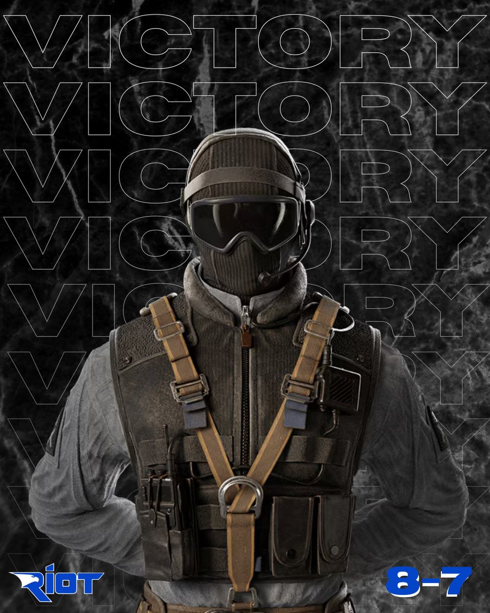 RiotEsportsR6's tweet photo. HARD-FOUGHT VICTORY FOR RIOT MAIN!!!
Riot Main takes the win in Ichor League vs SOTG 8-7 in a THRILLER overtime game.
@MearzR6 leads the team going 22-8 and a HUGE clutch ACE in round 13.
Next match is tomorrow vs Dads & Co. LETS GO BOYS!!!🔥
#LetsStartARiot #RiotEsports https://t.co/awc8XG4dxk