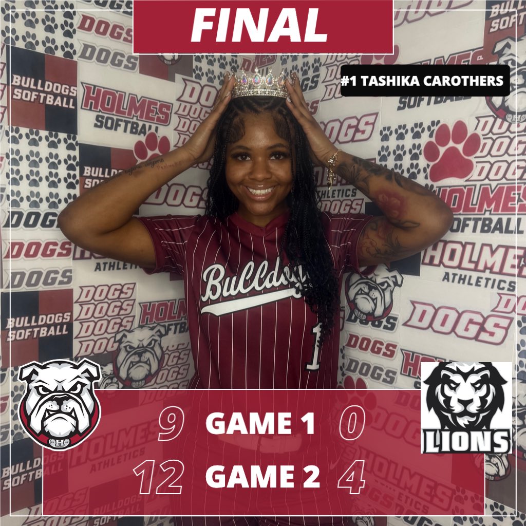That’s a sweep! 🧹 
Game 1- Tashika Carothers and Miley Billie each homered for the bulldogs! Josie Azlin earned the win on the mound! 
Game 2- Allie Henderson and Miley Billie each collected multiple hits for the bulldogs!  Avery Smith earned the win on the mound! #godogs🐶