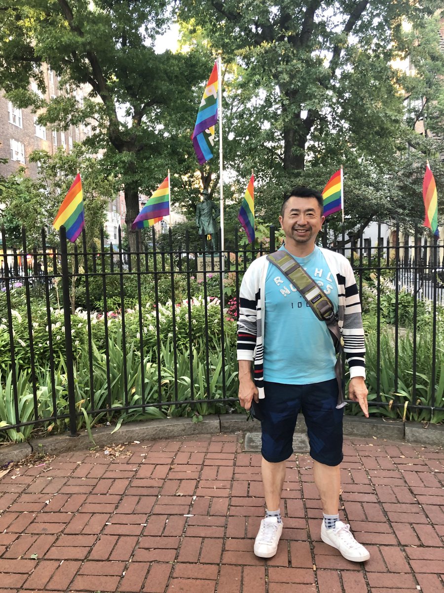 bourbonne_campy's tweet photo. ストーンウォール50周年プライドで、家弓社長と訪れた思い出の公園が…😢 https://t.co/WyUwkHsru7