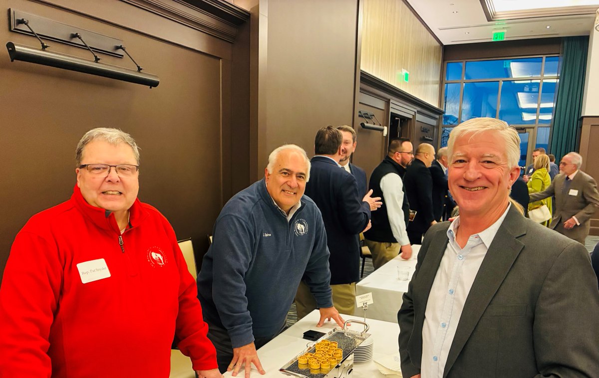 (R-L):  ABC member JR Reesman talks aggregate and construction with (L-R) State Representatives Pat Snyder and John Spiros.