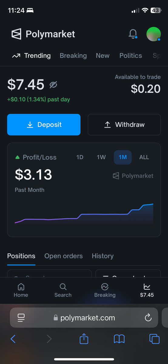 Sáquenme de Polymarket metí un monto Tonto y ya casi lo duplique solo por la joda