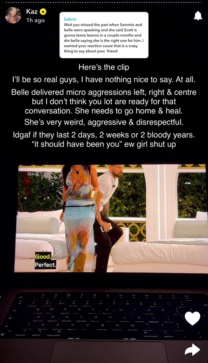 Exactly Kaz!!! When is the Twitter challenge. Belle needs to hear about herself. Tired of her