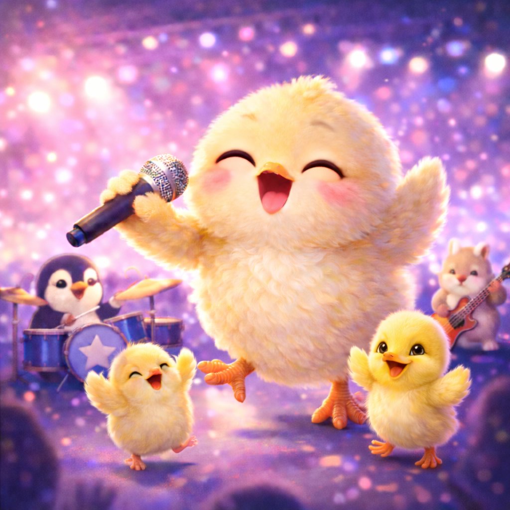 Come and let's  join the music concert,
Unique, cute and adorable prompt shared by <a href="/icreatelife/">Kris Kashtanova</a> 
Simple prompt to music love to singer then a band leader ❤️