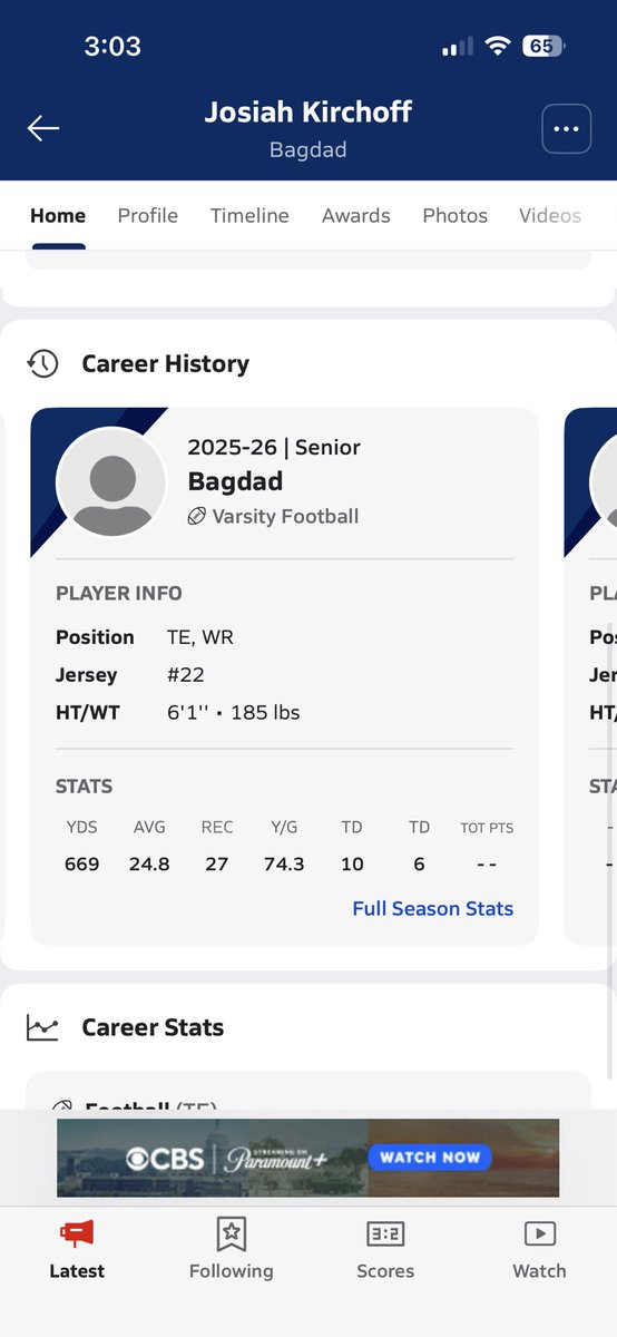 JosiahKirchoff's tweet photo. 2025 season stats and highlights https://t.co/Xavbk2yp6N https://t.co/ZvwRNtlV4F