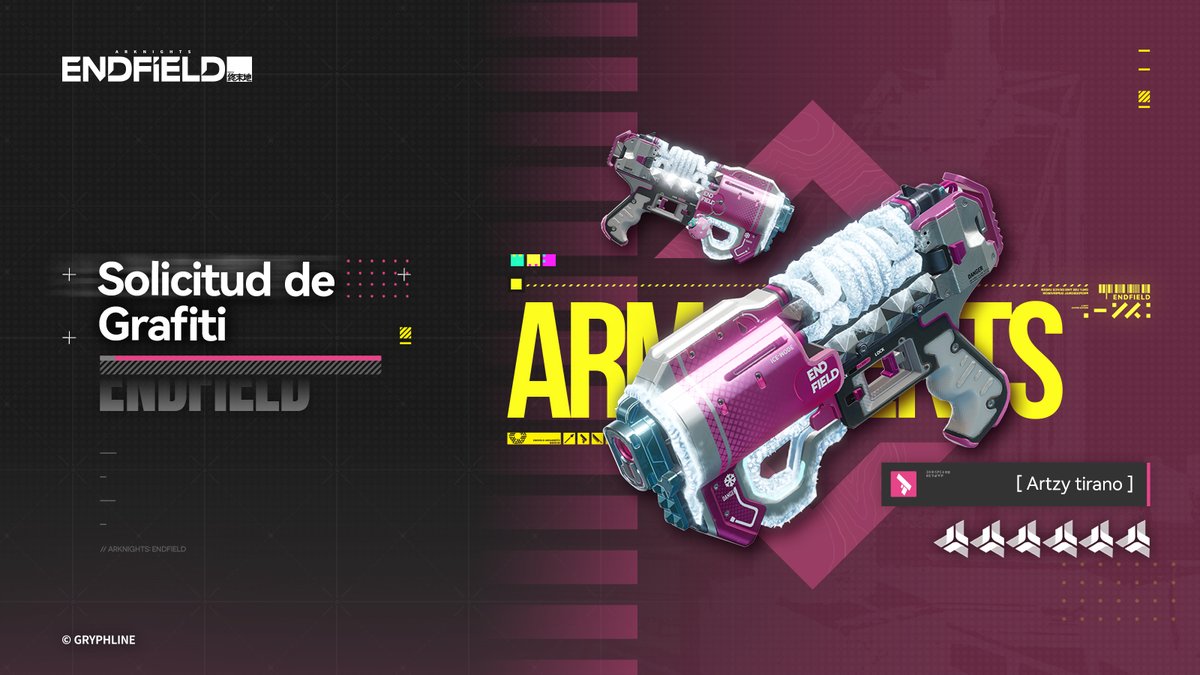 Detalles OTL de la [Solicitud de Grafiti]

Hola, Endministrator:
Mientras [Solicitud de Grafiti] esté disponible, ¡aumenta la probabilidad de obtener el arma de 6★ [Artzy tirano (cañón de mano)]!

▼// [Solicitud de Grafiti]
· Disponibilidad:
Hora del servidor Asia: UTC+8
Hora