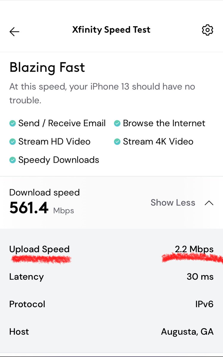 MUAYTHAl's tweet photo. I deleted this app from my phone but have come back to update everyone that @comcast @Xfinity still giving me the absolute runaround (over 2 years since this issue started) about fixing my internet. No problem taking my $150/month though 😍
“Up to 35mbps” and I get 8% of that! https://t.co/tDzS0f0Osc