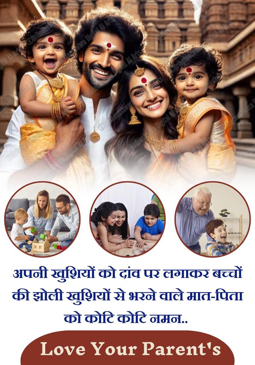 Sant Shri Asharamji Bapu
#MatruPitruPujanDiwas
Matru Pitru Pujan Diwas teaches us the true meaning of gratitude.
Parents silently sacrifice their dreams to build our future
Serving and respecting them is not just duty, it is our highest dharma Cultural Values and Sanskar. 🙏🌼