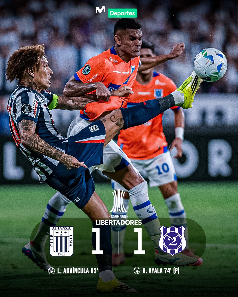 Alianza Lima empató 1-1 ante 2 de Mayo en el estadio Alejandro Villanueva y quedó eliminado de la Copa Libertadores. El 1-0 conseguido por el equipo paraguayo en el encuentro de ida terminó siendo determinante para la serie. ⚽

📌 Eryc Castillo falló un penal clave en la primera