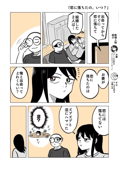 妻に出会ってどれくらいで
恋に落ちたか聞いてみた話
1/2

#ちりつも日常 