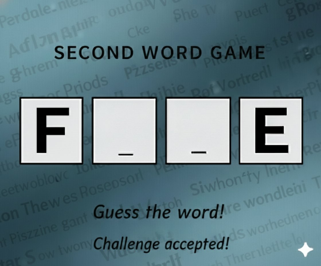 First word that comes to your mind. 

Let's go.